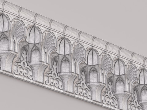 Classic Islamic Cornice 002 3Dモデル