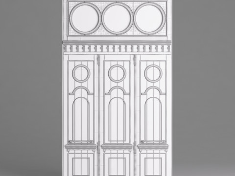Classic Old Door 001 3D Модель