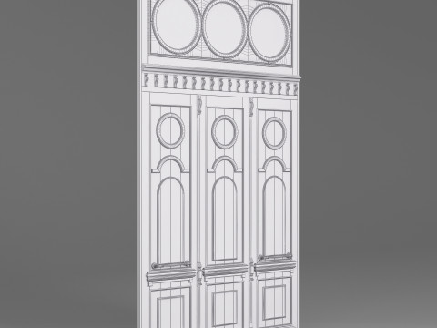 Classic Old Door 001 3Dモデル