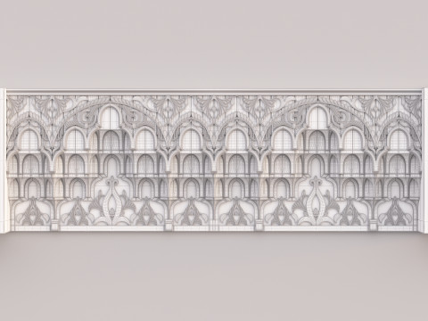 Classic Islamic Muqarnas Cornice 003 3D Model