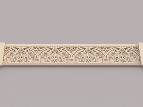 Classic Islamic Cornice 004 3D Model