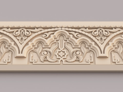 Classic Islamic Cornice 004 3Dモデル