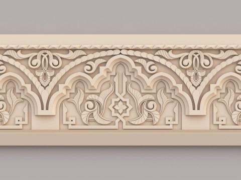 Classic Islamic Cornice 004 3Dモデル
