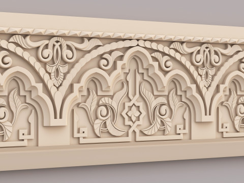 Classic Islamic Cornice 004 3Dモデル