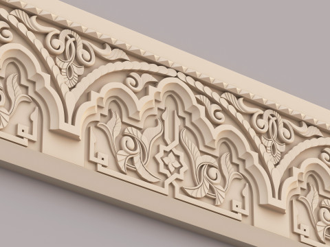 Classic Islamic Cornice 004 3Dモデル