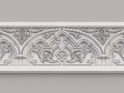 Classic Islamic Cornice 004 3Dモデル