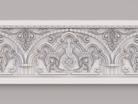 Classic Islamic Cornice 004 3Dモデル