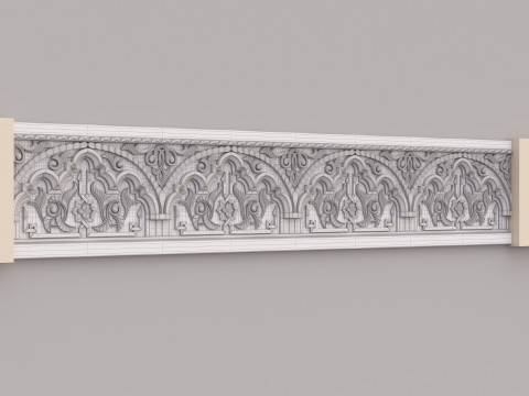 Classic Islamic Cornice 004 3Dモデル