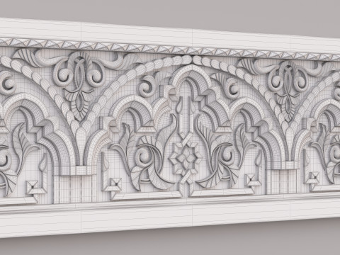 Classic Islamic Cornice 004 3Dモデル