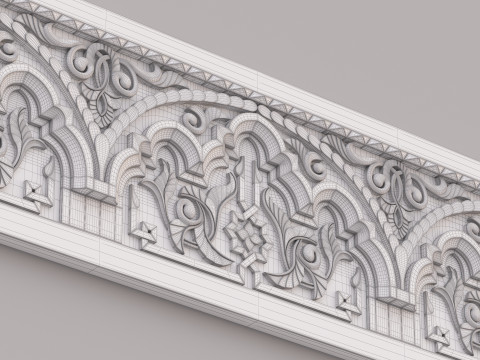 Classic Islamic Cornice 004 3Dモデル