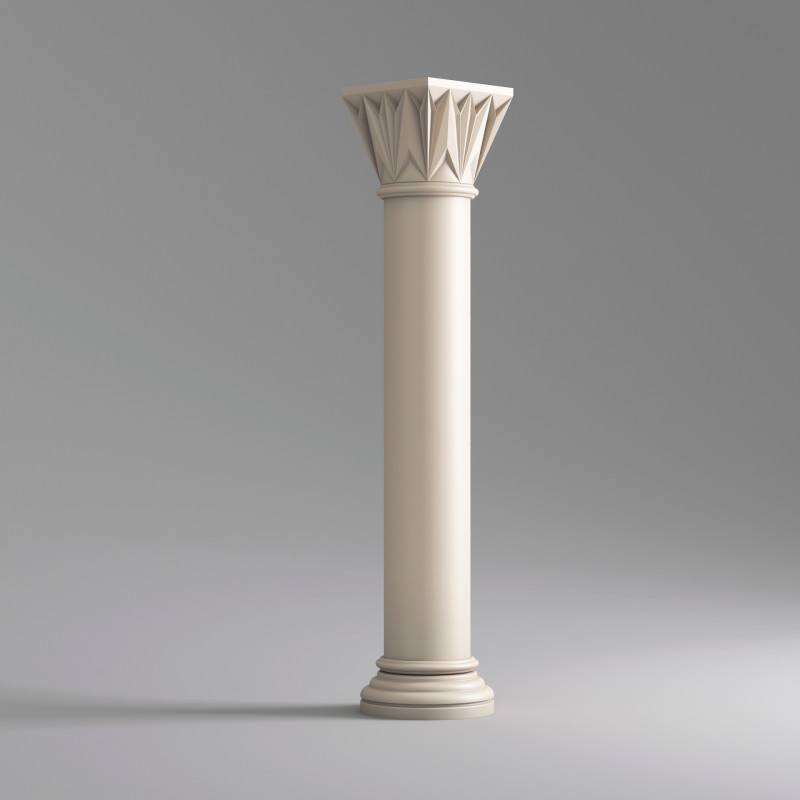 Classic Islamic Column 004 3D Model .c4d .max .obj .3ds .fbx .stl .blend 