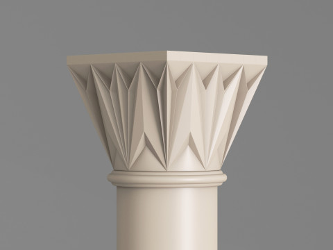 Classic Islamic Column 004 3D Model