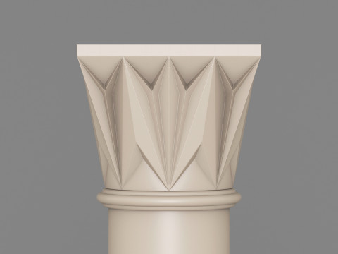 Classic Islamic Column 004 3D Model