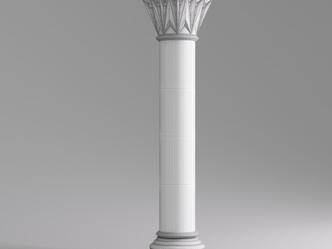Classic Islamic Column 004 3D Model