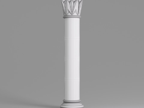 Classic Islamic Column 004 3D Model