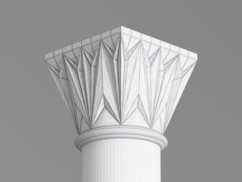 Classic Islamic Column 004 3D Model