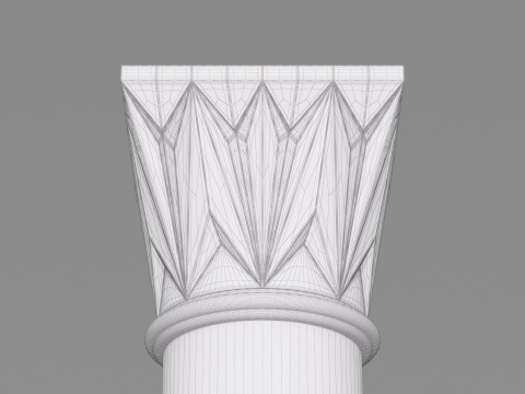 Classic Islamic Column 004 3D Model