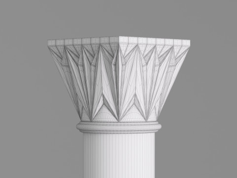 Classic Islamic Column 004 3D Model