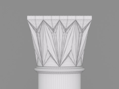 Classic Islamic Column 004 3D Model
