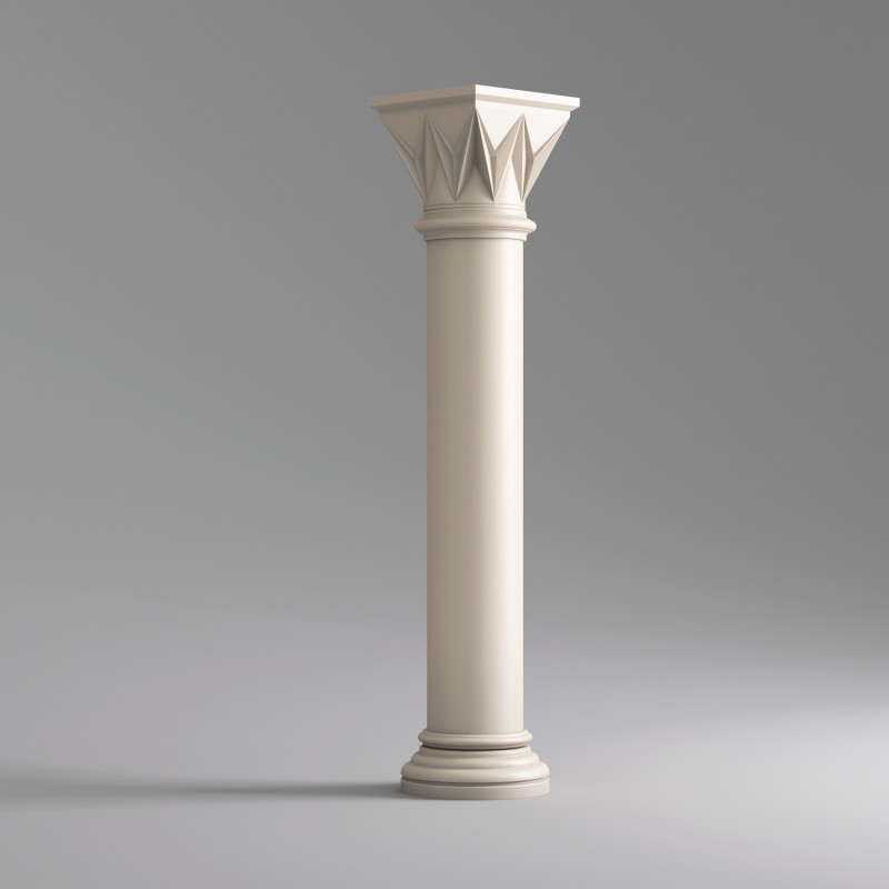 Classic Islamic Column 005 3D Model .c4d .max .obj .3ds .fbx .stl .blend 