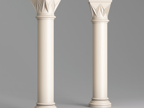 Classic Islamic Column 005 3D Model