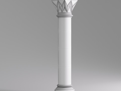 Classic Islamic Column 005 3D Model