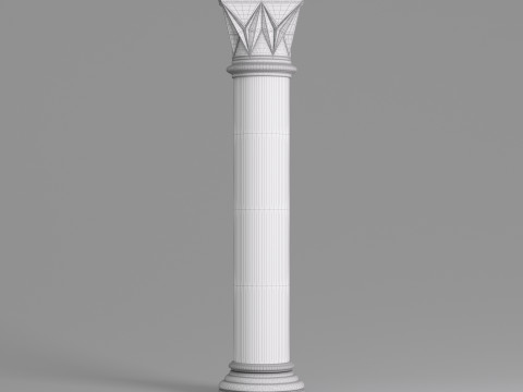 Classic Islamic Column 005 3D Model