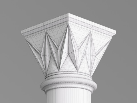 Classic Islamic Column 005 3D Model