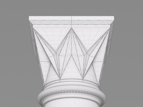 Classic Islamic Column 005 3D Model
