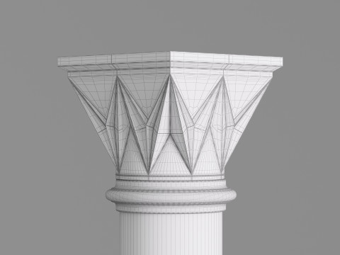 Classic Islamic Column 005 3D Model
