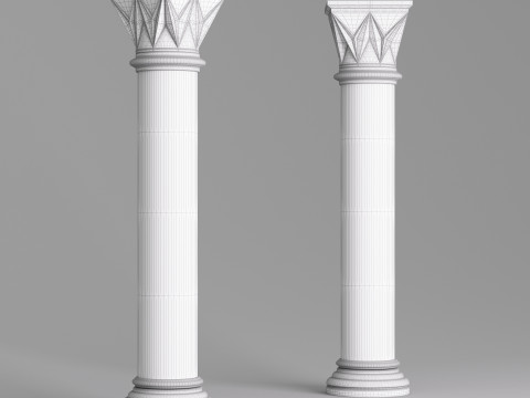 Classic Islamic Column 005 3D Model