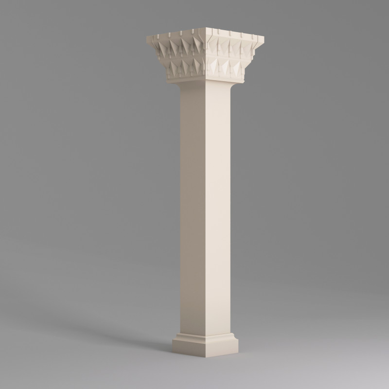 Classic Islamic Architectural Column 003 3D Model .c4d .max .obj .3ds .fbx .stl .blend