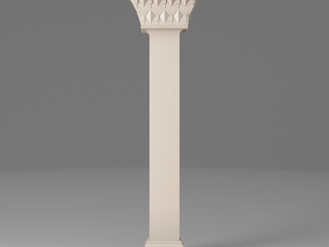 Classic Islamic Architectural Column 003 3D Model
