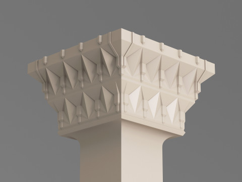 Classic Islamic Architectural Column 003 3D Model