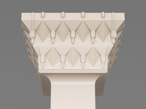 Classic Islamic Architectural Column 003 3D Model