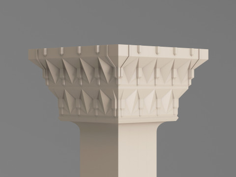 Classic Islamic Architectural Column 003 3D Model