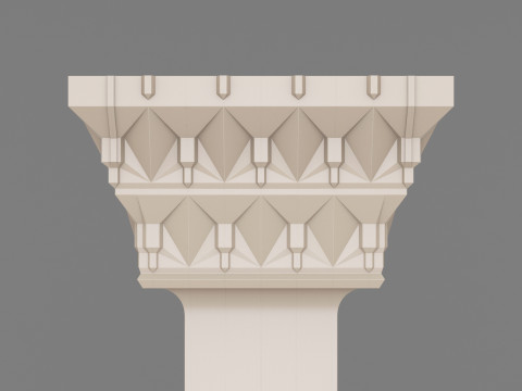 Classic Islamic Architectural Column 003 3D Model