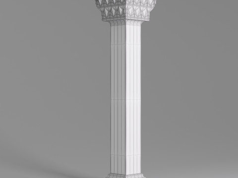 Classic Islamic Architectural Column 003 3D Model