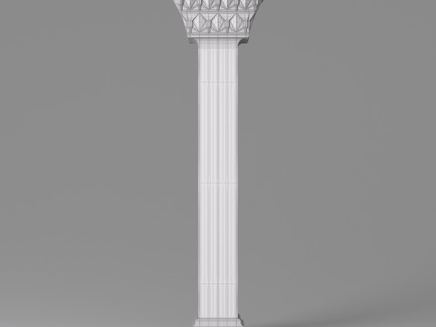 Classic Islamic Architectural Column 003 3D Model