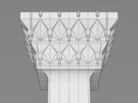 Classic Islamic Architectural Column 003 3D Model