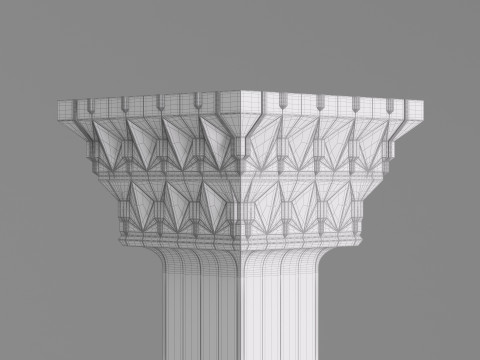 Classic Islamic Architectural Column 003 3D Model