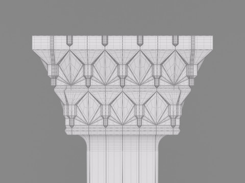 Classic Islamic Architectural Column 003 3D Model