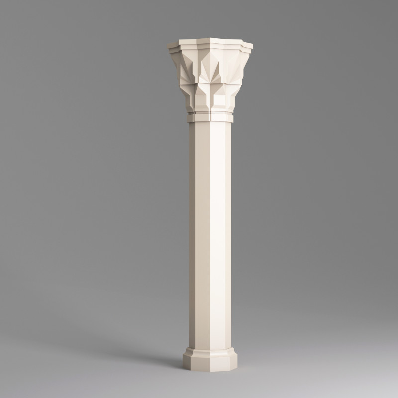 Classic Islamic Architectural Column 004 3D 模型 .c4d .max .obj .3ds .fbx .stl .blend 