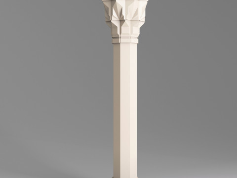 Classic Islamic Architectural Column 004 3D 模型