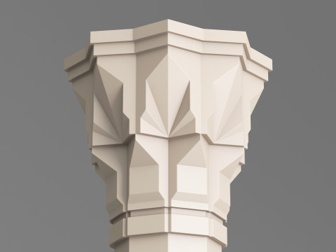 Classic Islamic Architectural Column 004 3D 模型