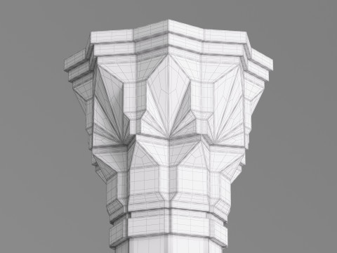 Classic Islamic Architectural Column 004 3D 模型