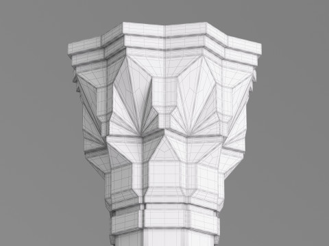 Classic Islamic Architectural Column 004 3D 模型