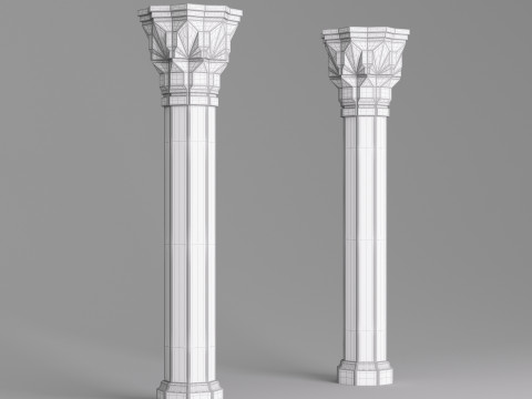 Classic Islamic Architectural Column 004 3D 模型