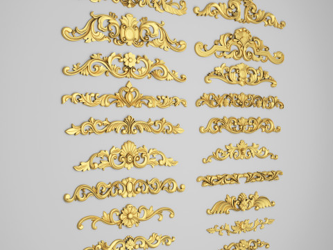 Collection Of 20 Classic Carvings Part 1 3D Model