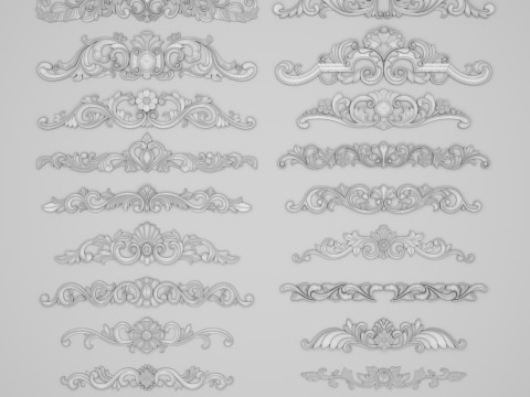 Collection Of 20 Classic Carvings Part 1 3D Model